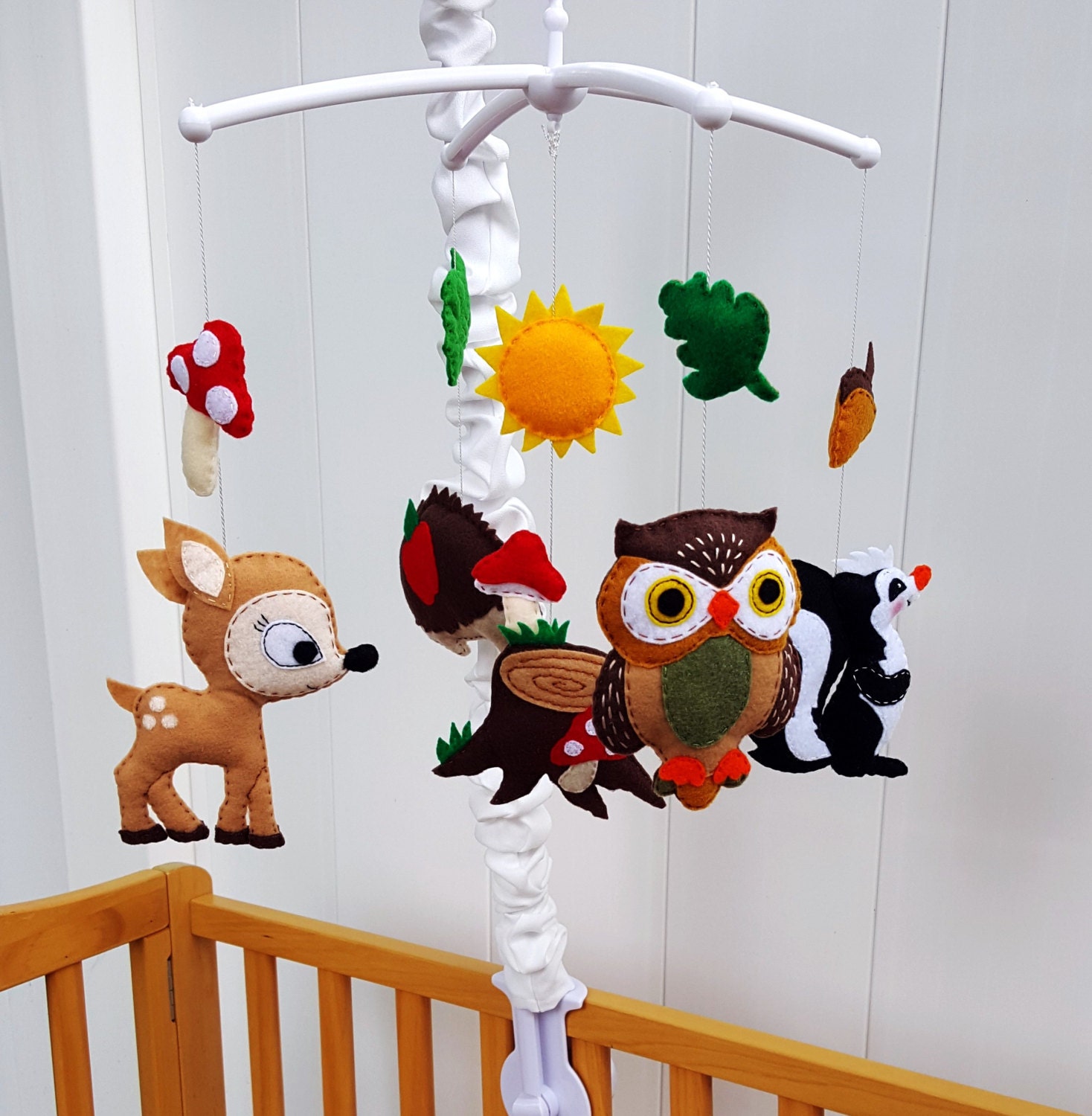 Forest animals crib mobileWoodland animals baby mobile Felt Etsy
