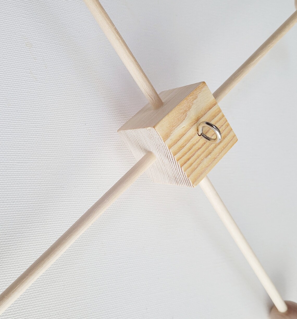 Wooden Baby Mobile Hanger Wooden Baby Mobile Frame Nursery Etsy