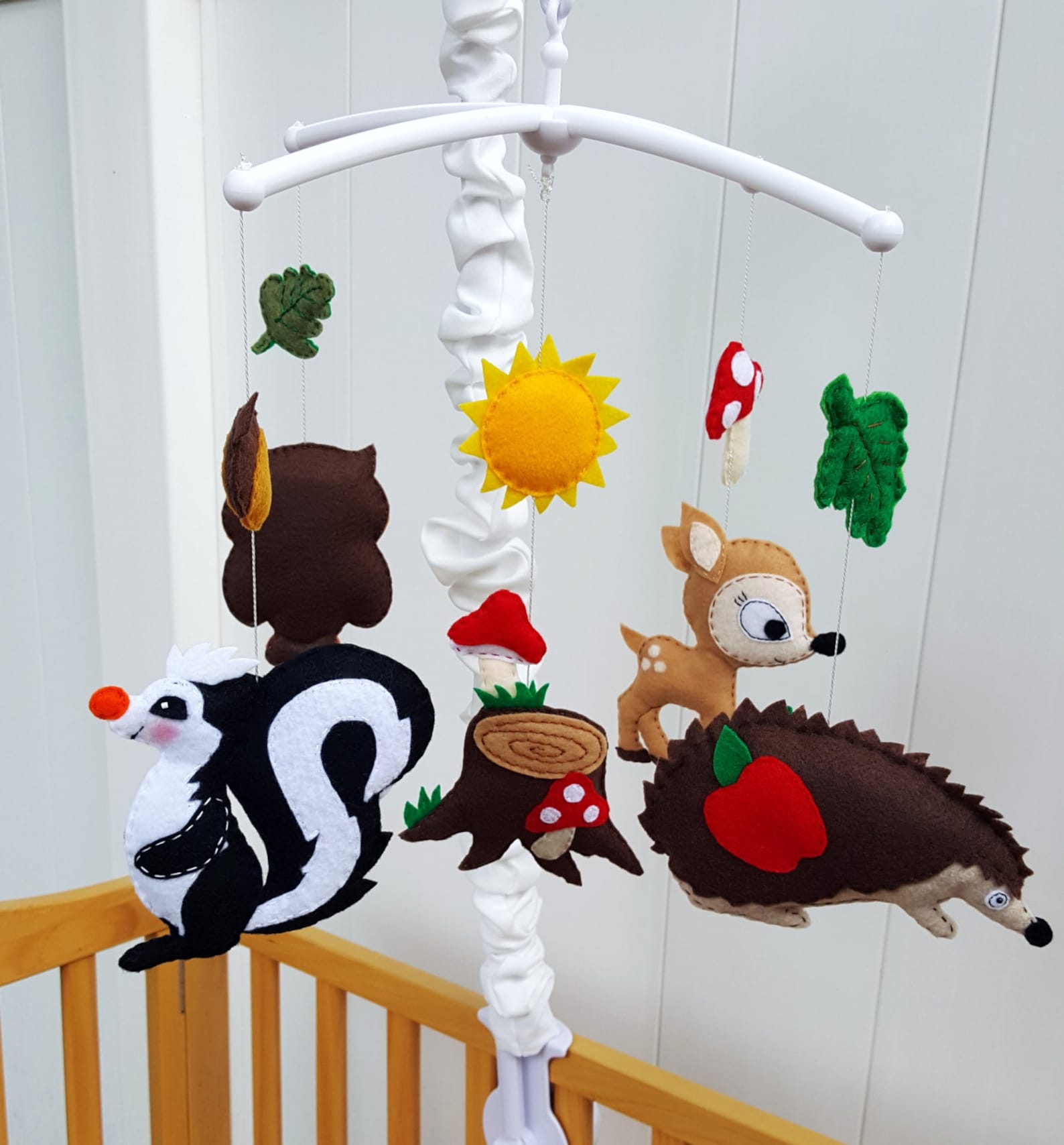 Forest Animals Crib Mobilewoodland Animals Baby Mobile Felt Etsy