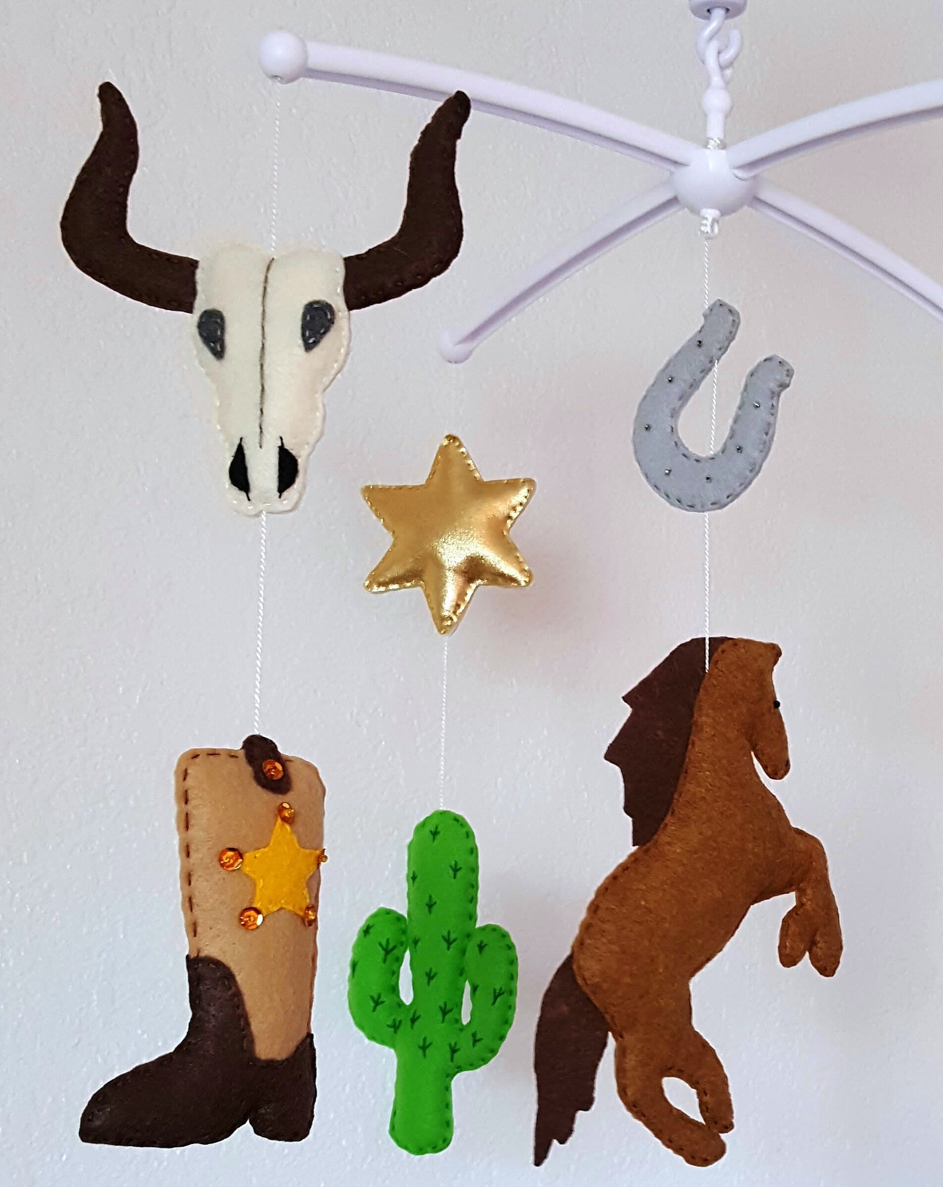 Cowboy Baby Mobilewild West Crib Mobilebaby Boy Mobilehorse - Etsy