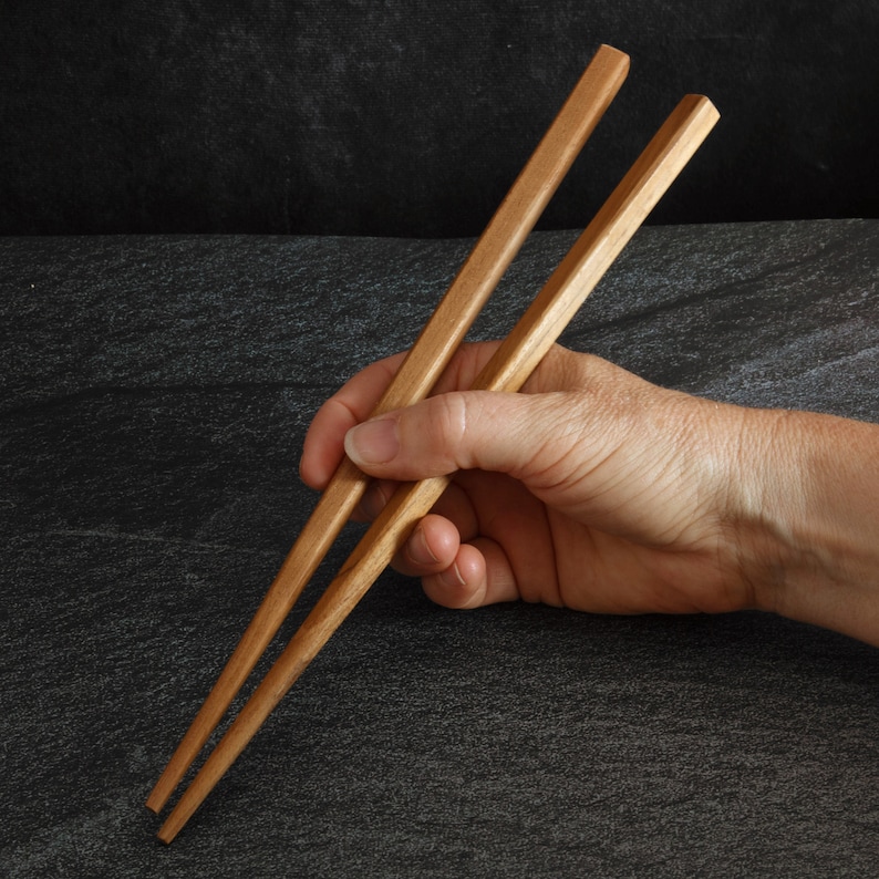 Wooden Chopsticks Hardwood Chopsticks Chopsticks for Asian Food Asian Kitchen Decor Gift for Foodie Gift for Food Lover image 1