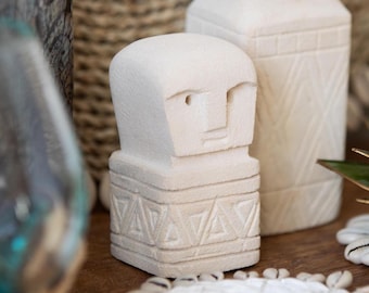 Stone Tribal Figurine Sumba Man | Tribal Stone Ornament | Small Stone Tribal Statue | Boho decor for coffee table | Gift for Interior lover