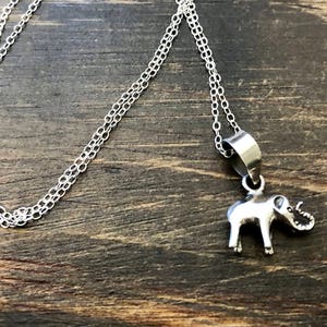 Sterling Silver Chain Necklace & Elephant Charm, gift for women - mom - sister - friend - wife - girlfriend - or treat yourself!