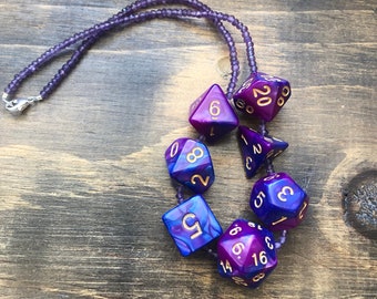 DnD-ketting, Mollymauk, amethist en sterlingzilver, 17", D&D, beestjes, RPG, veelvlak, critrole, kerkermeester, nerd, cruciale rol