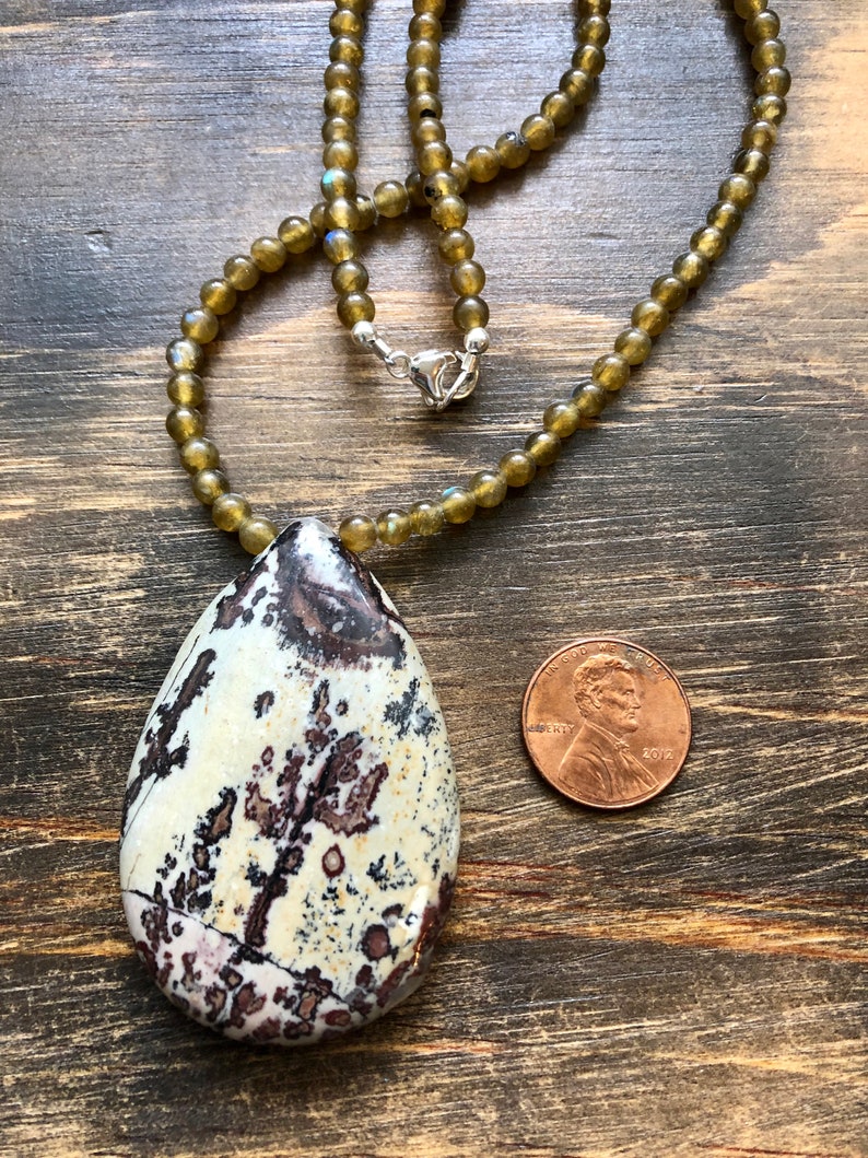 beaded necklace 17 Jasper Green Garnet and Sterling Silver beaded Necklace gifts for women mom sister best friend wife girlfriend