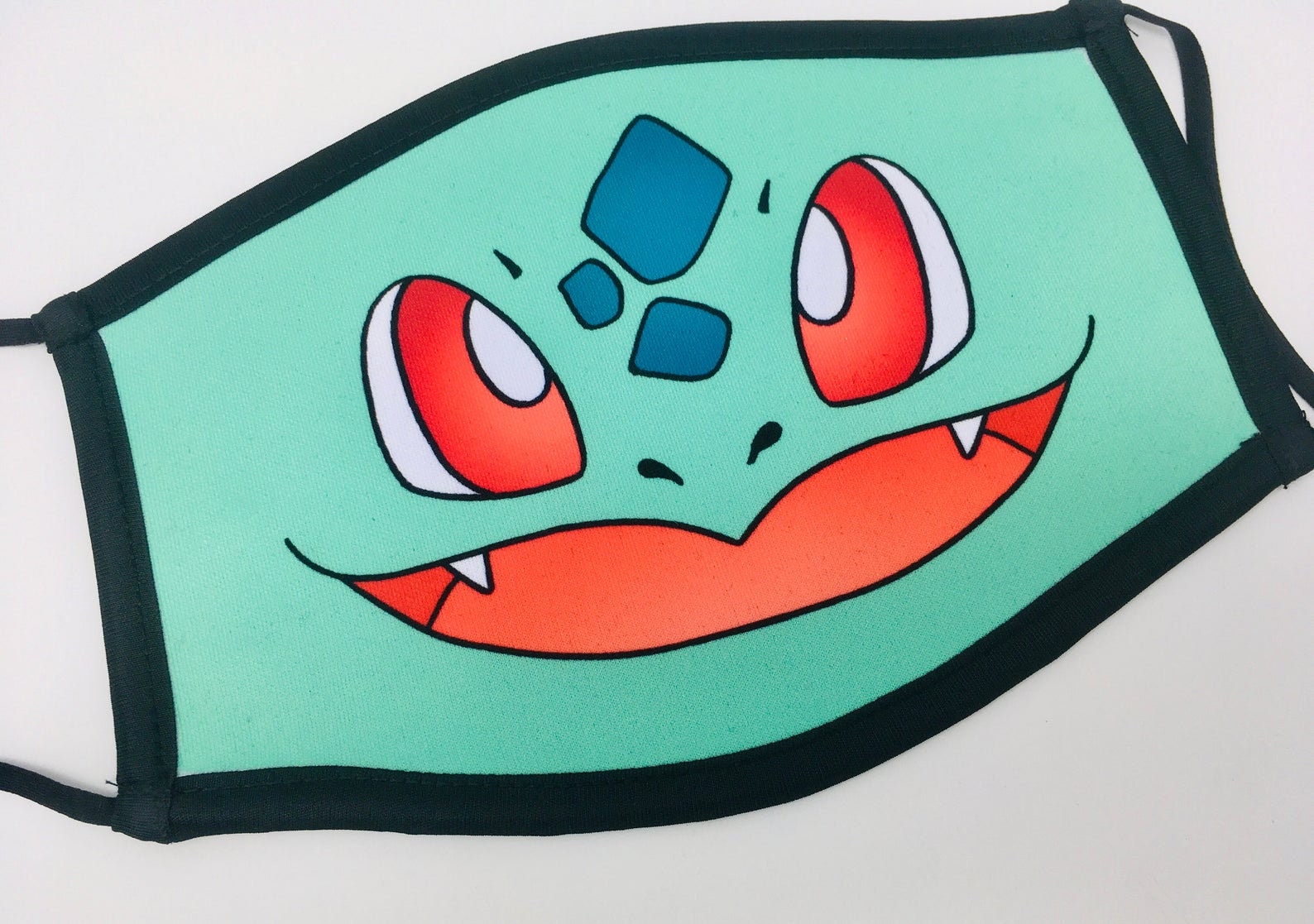 Bulbasaur Face Mask 3 sizes available Filter pocket | Etsy