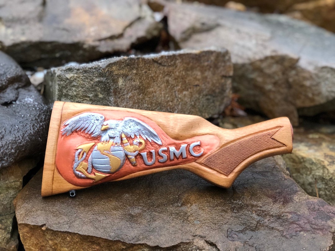 Hand Carved and Hand Painted Gun Stocks Etsy