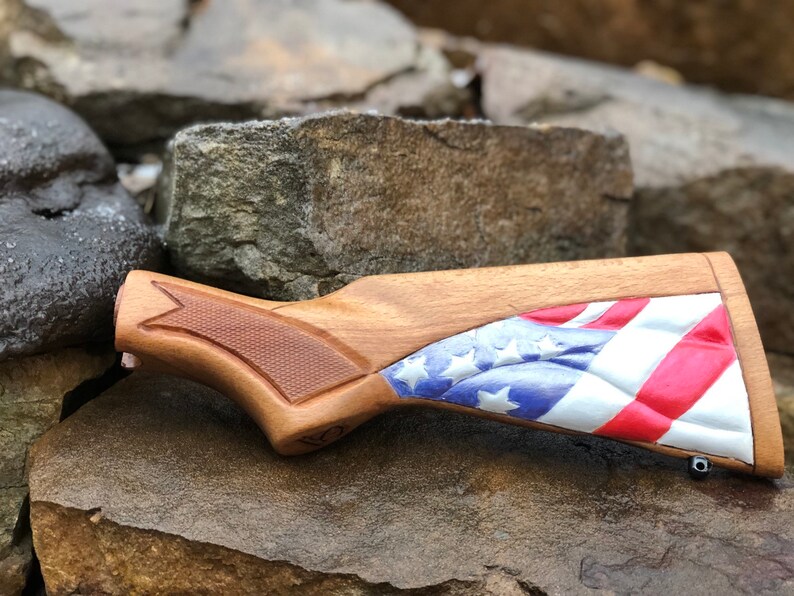 Hand Carved and Hand Painted Gun Stocks Etsy