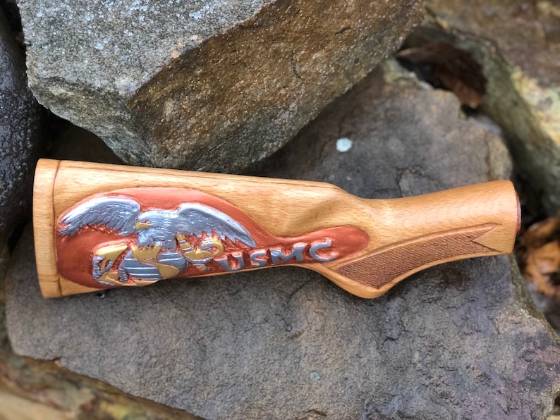 Hand Carved and Hand Painted Gun Stocks Etsy