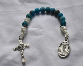 Twine & Bead St. John Bosco and Our Lady, Help of Christians Single Decade Rosary