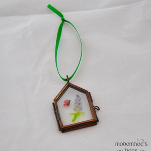 Butterfly & Buddleia Glass Painting Ornament, Window/Wall Hanging, Suncatcher