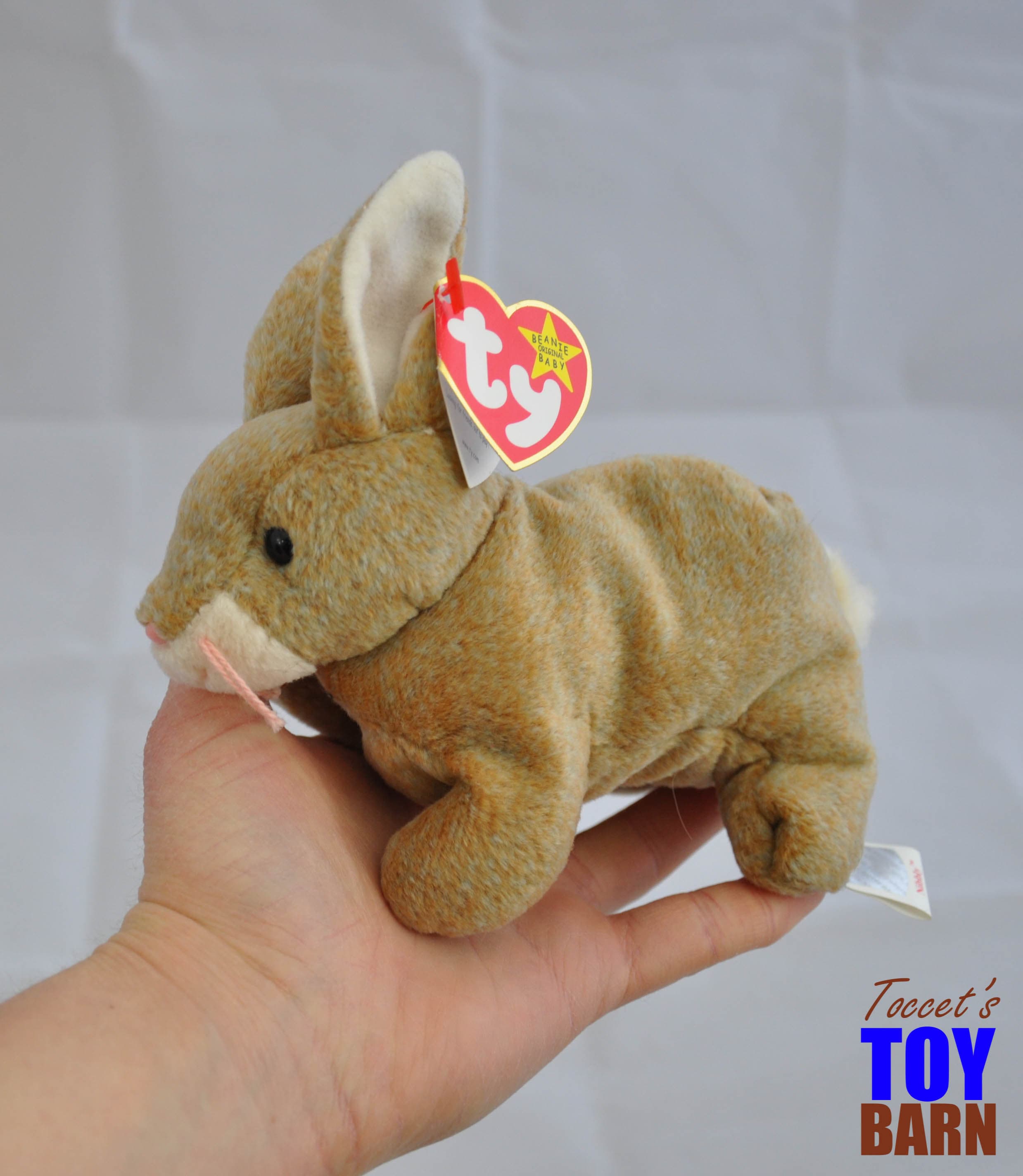 Cute Vintage 1998 Ty Beanie Baby Nibbly the Brown Bunny Rabbit