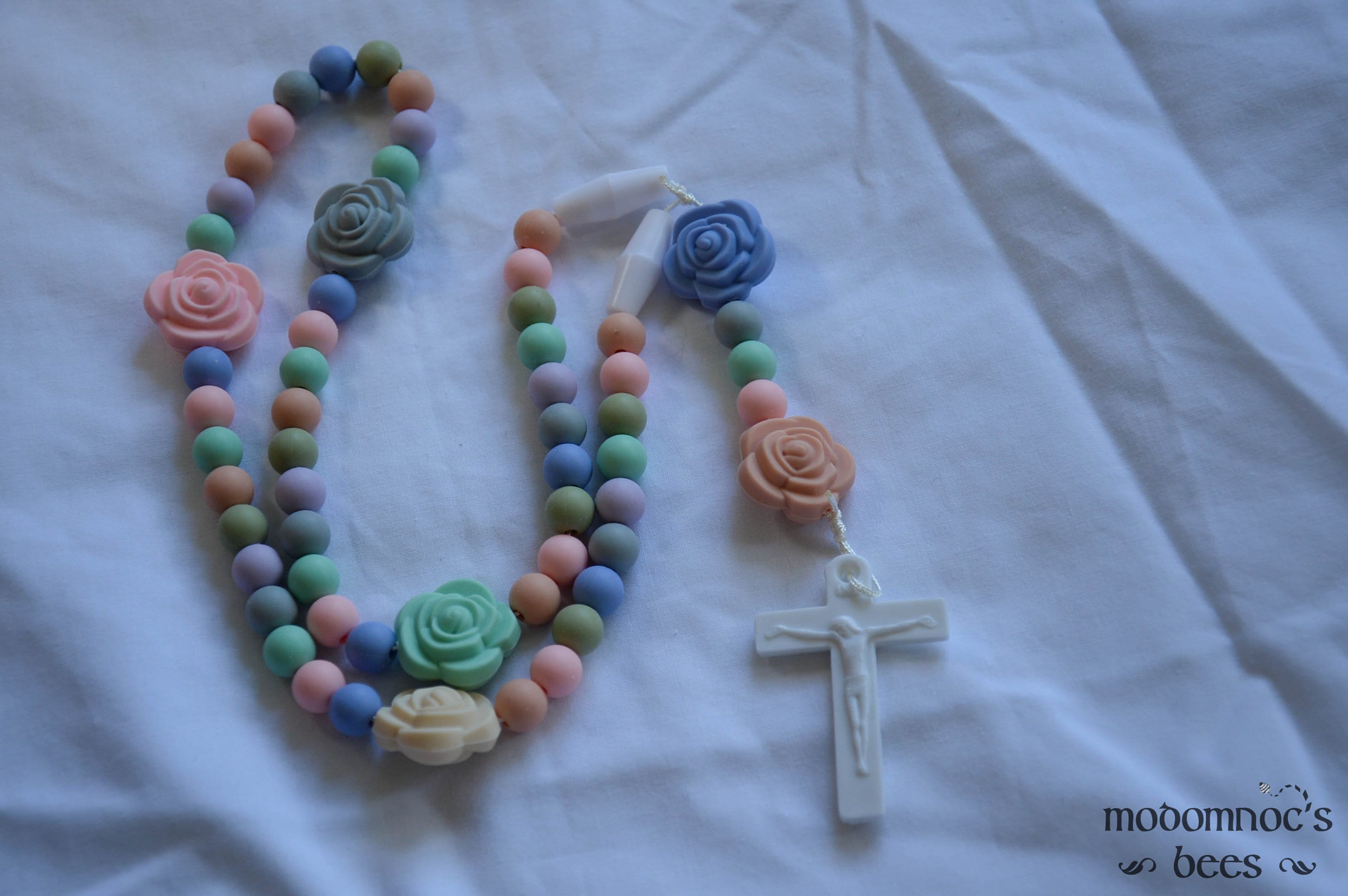 silicone teething rosary