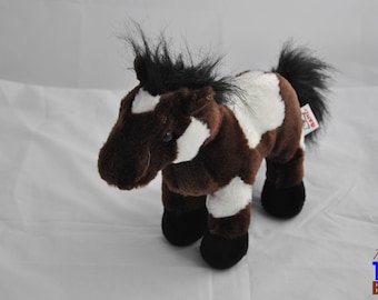 Brown and White Pinto Horse Plushie from Ganz