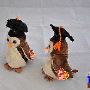 Wise the Class of &#39;98 Owl: Vintage 1998 Ty Beanie Baby Owl Toy