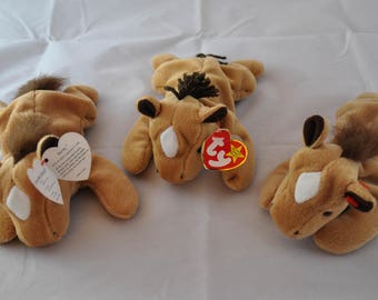 Derby the Horse: Vintage 1995 Ty Beanie Baby - Soft Mane or Yarn Mane