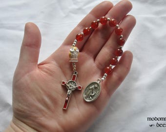 St. Francis Patron Saint of Animals 1-Decade Rosary With Owl Bead