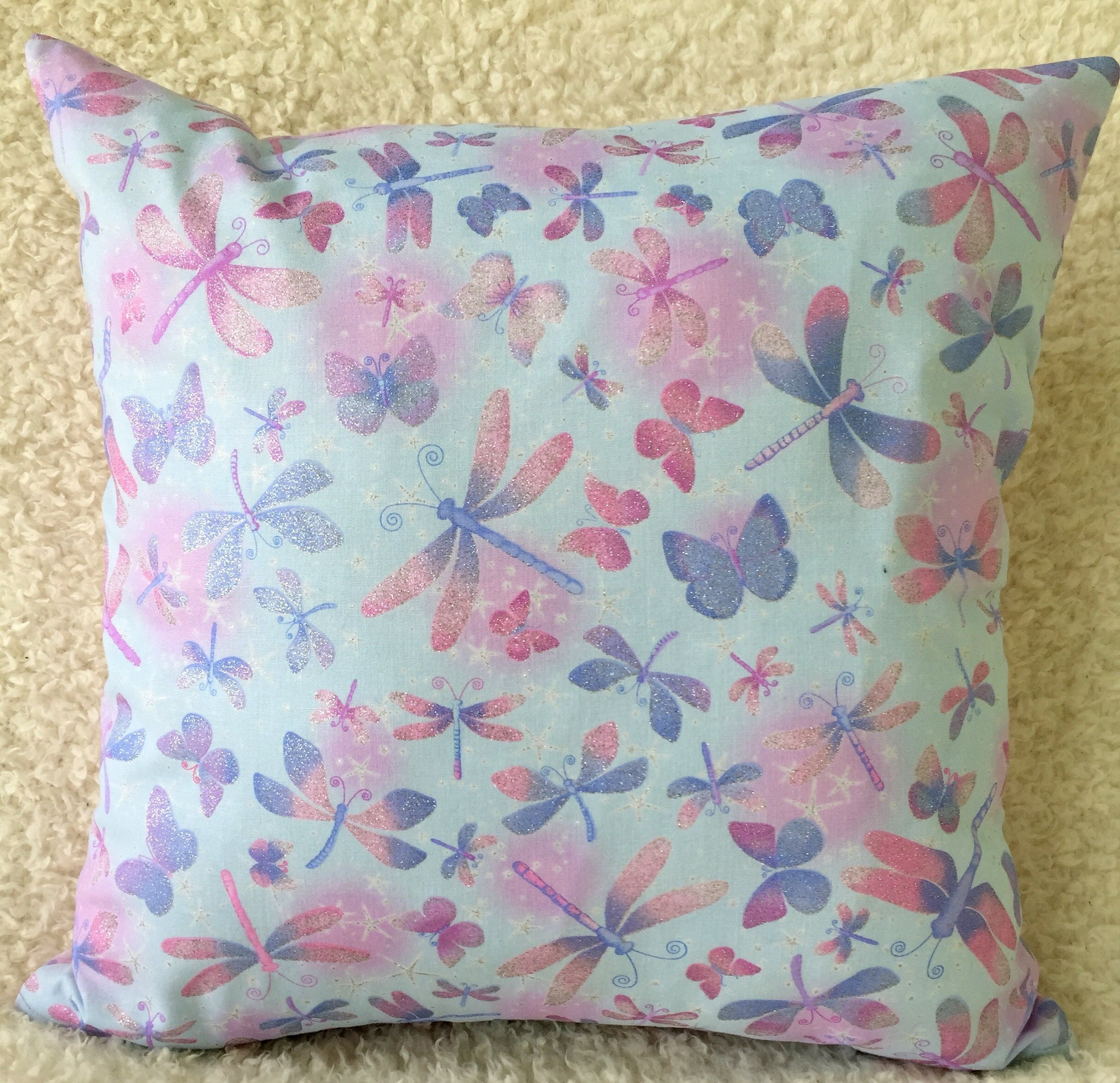 Butterfly Cushion Cover Blue Cushion Cover Pink Cushion Etsy