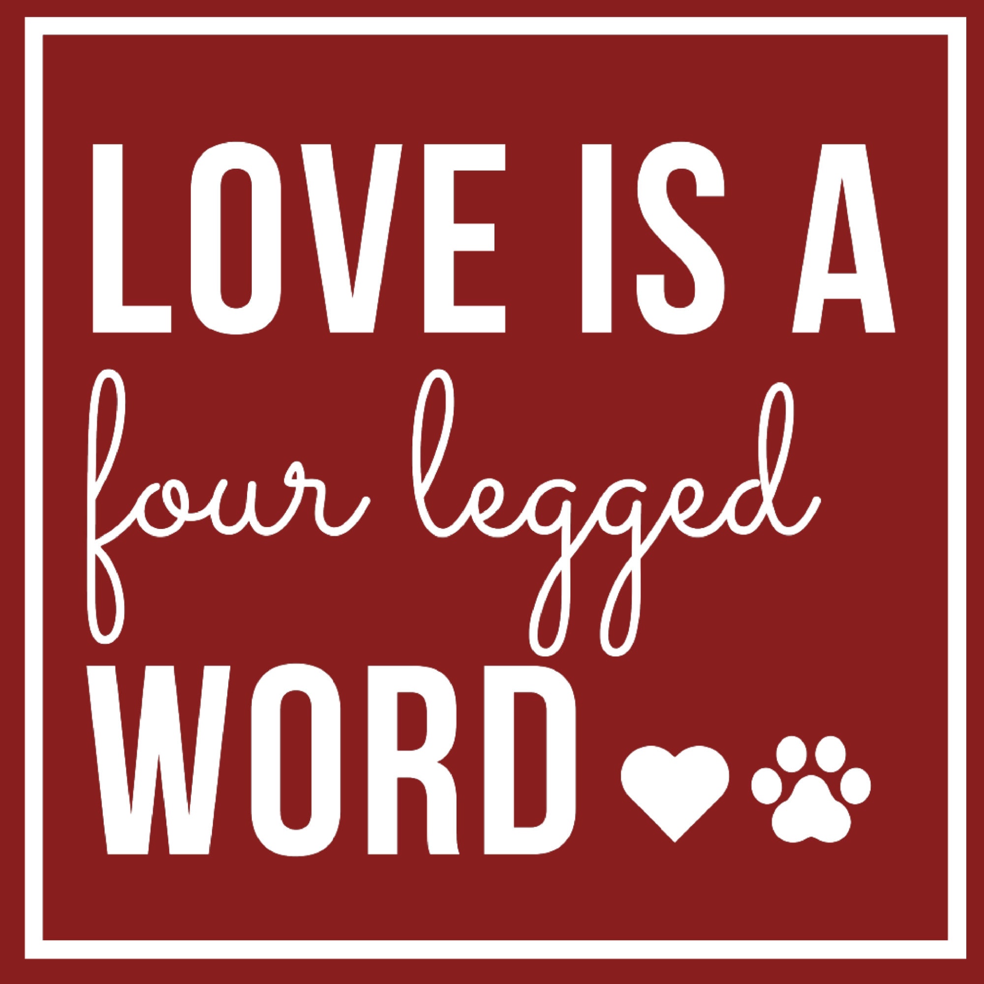 Love Is A Four Letter Word Digital File In 3 Different Colors Etsy