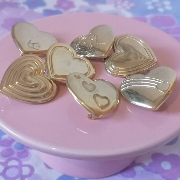 Vintage heart brooch. Gold heart brooch. Vintage valentines gift. 1990s Variety Club pins. Vintage gold heart brooches. SOLD SEPARATELY