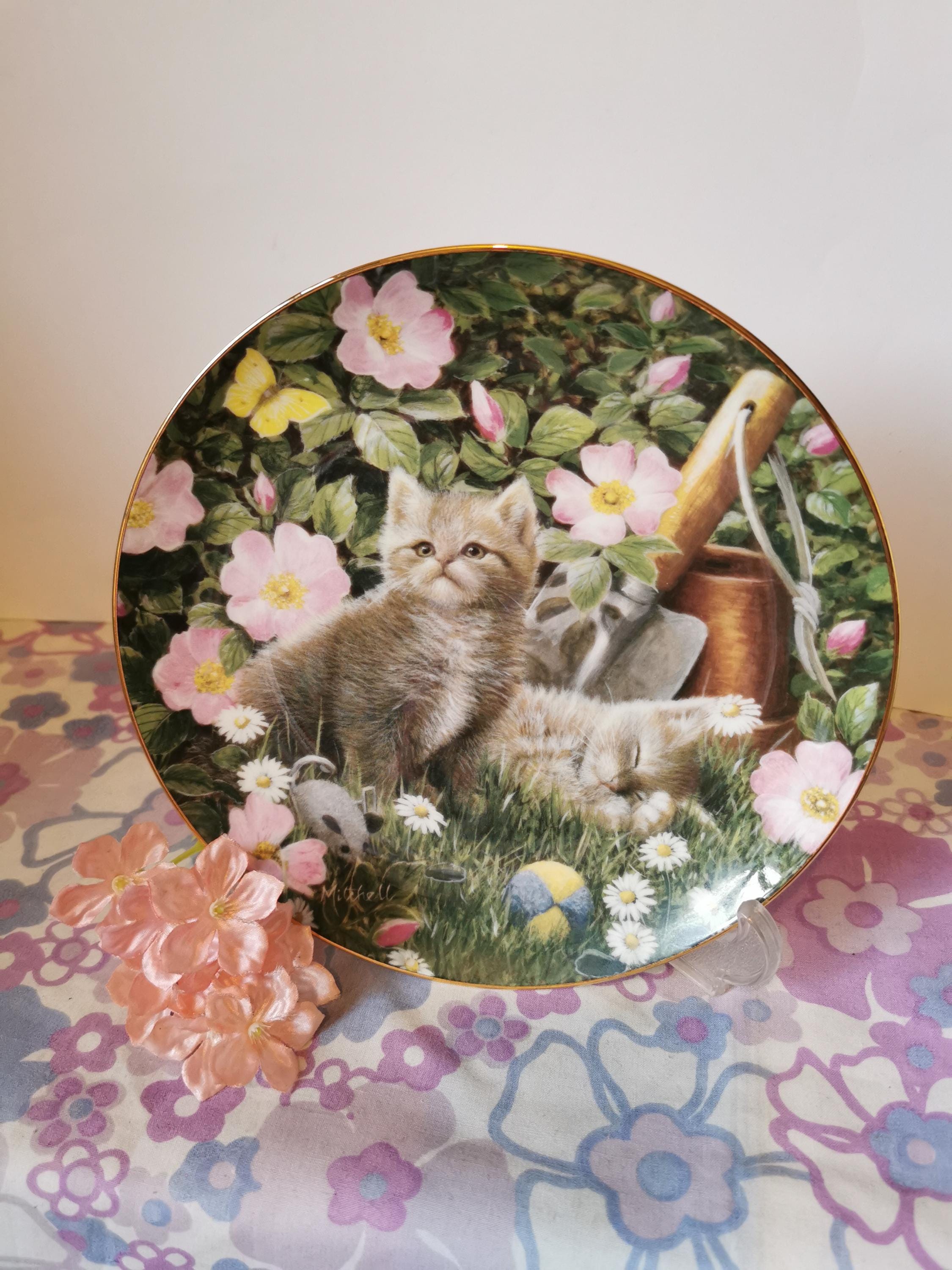 Franklin Mint Cat Nap Plate - Etsy