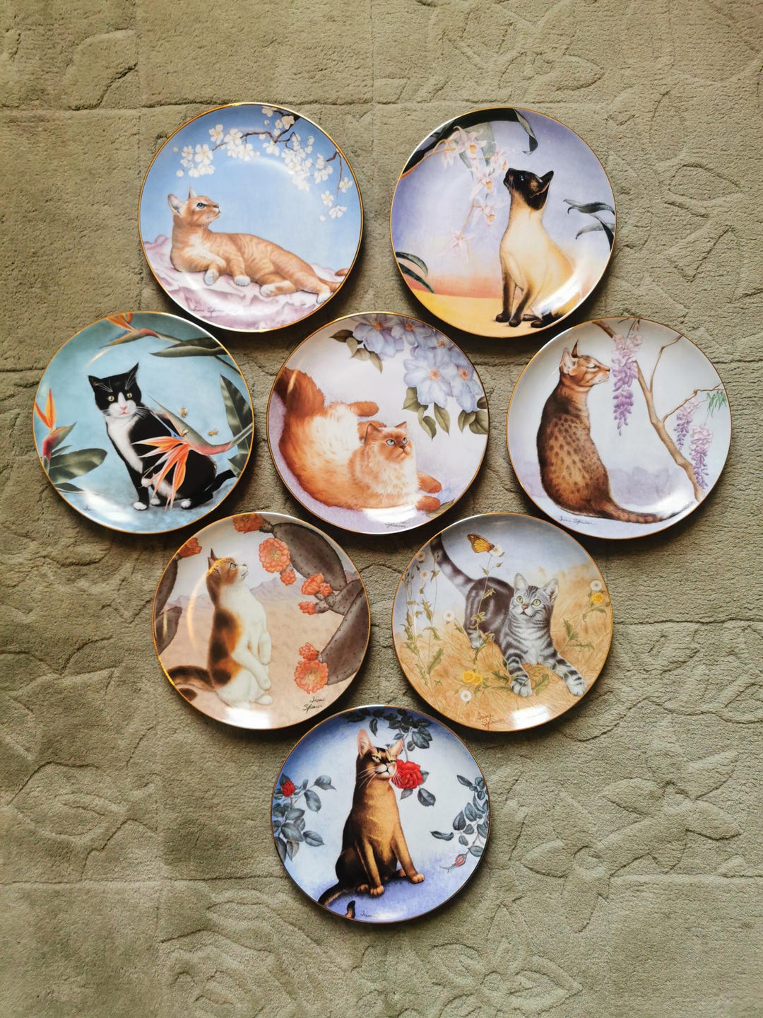 Decorative Plates Dinner Plates With Cats On Them Vintage Danbury