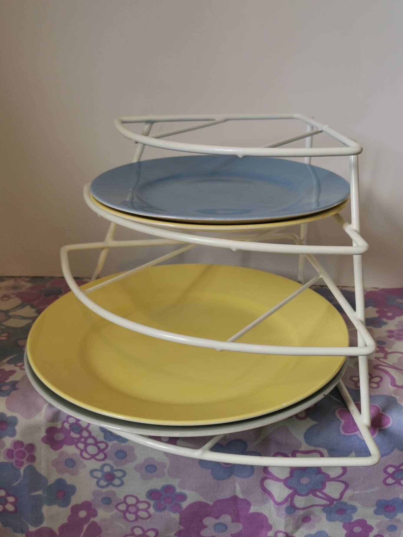 Vintage Plate Rack. Corner Plate Storage. Vintage Plastic Etsy