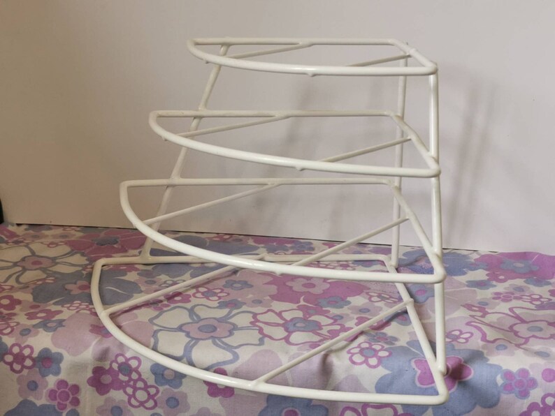 Vintage Plate Rack. Corner Plate Storage. Vintage Plastic Etsy