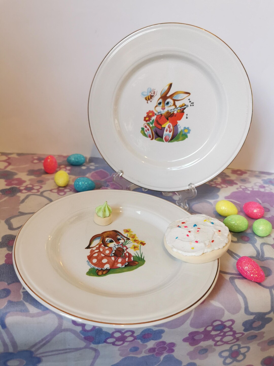 Vintage Midcentury Kitch Bunny Rabbit Sandwich Side Plates, Set of 2 ...