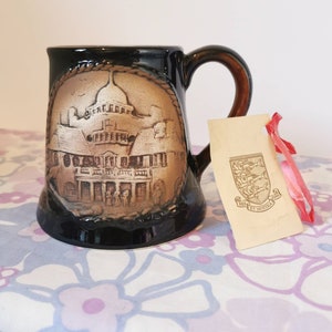 Limited Edition Great Yarmouth Pottery Mug, tankard. The Royal Norfolk and Suffolk Yacht club, 125 years Sailing commemorative mug. RNSYC.