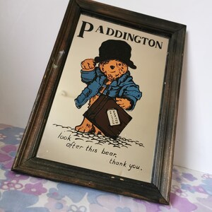 鏡 Pub mirror Paddington bear 鏡 Pub mirror Paddington bear Vintage Paddington Bear Mirror