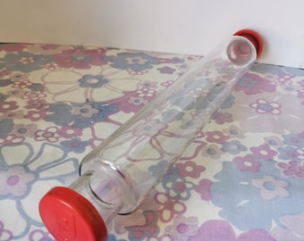 Rodillo de cocina Pyrex Jaj vintage. Rodillo de vidrio Pyrex inglés. Pyrex vintage. Utensilio de repostería de mediados de siglo. Rodillo de cocina inglés.