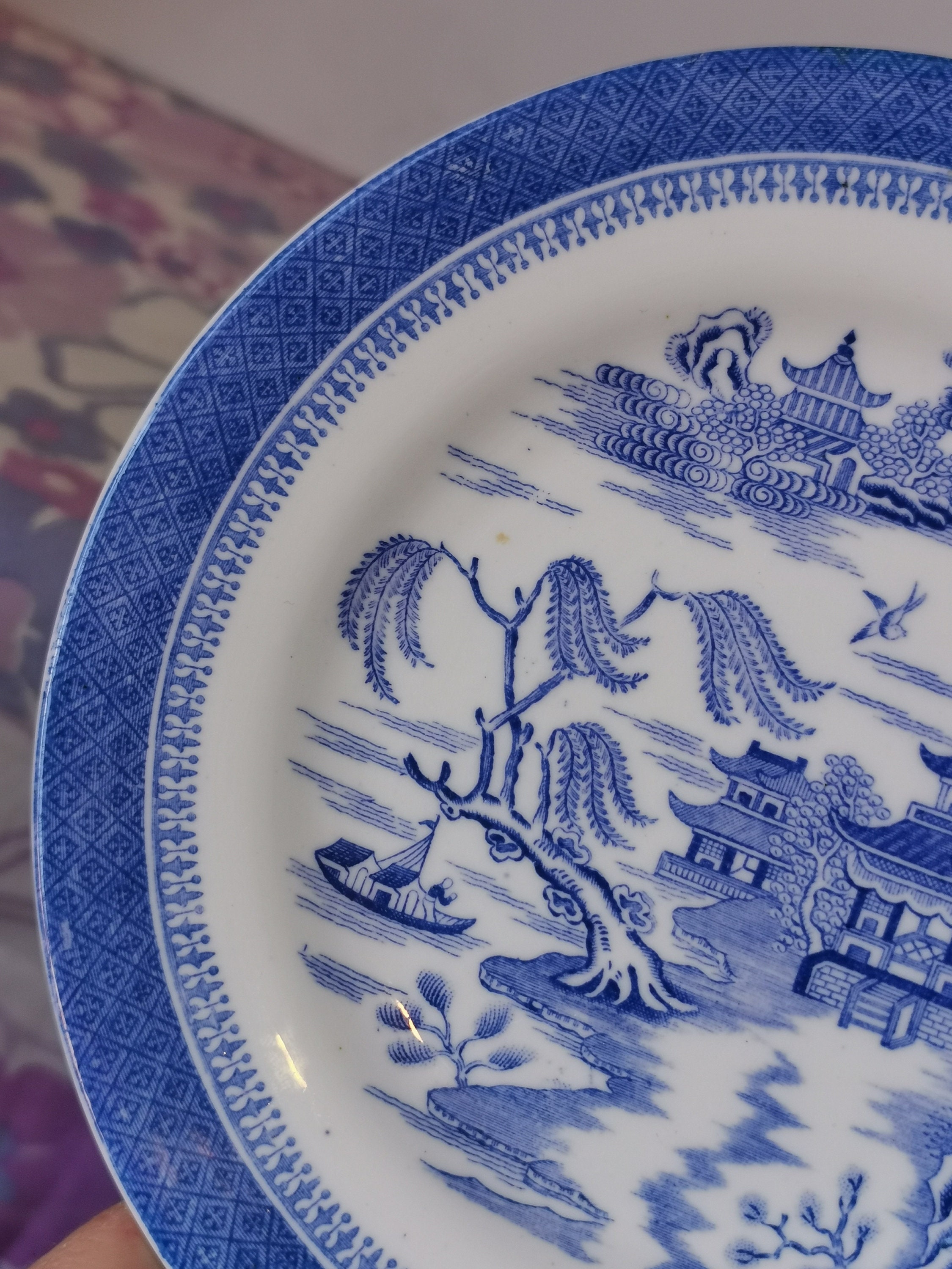 Spode Copeland Blue and White Madarin Plate. 1880s Antique