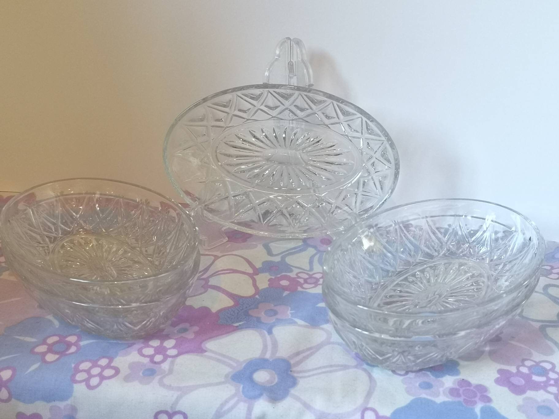 Vintage oval glass dessert bowls. Set of 5 Reims france glass Etsy