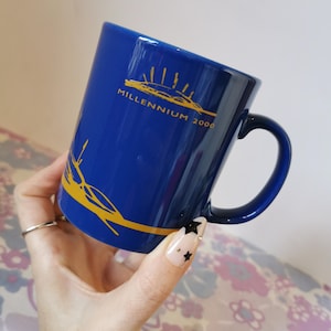 Vintage Official Millennium Dome, London souvenir Mug, Staffordshire Tableware mugs. Year 2000 retro nostalgic ceramic mug, gift.