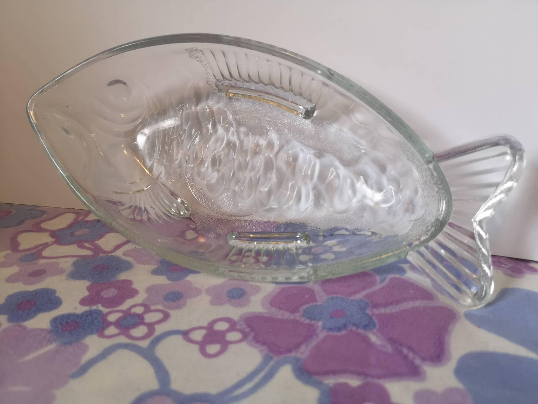 Glass fish dish. Vintage midcentury German Ankerglas Bernsdorf Etsy