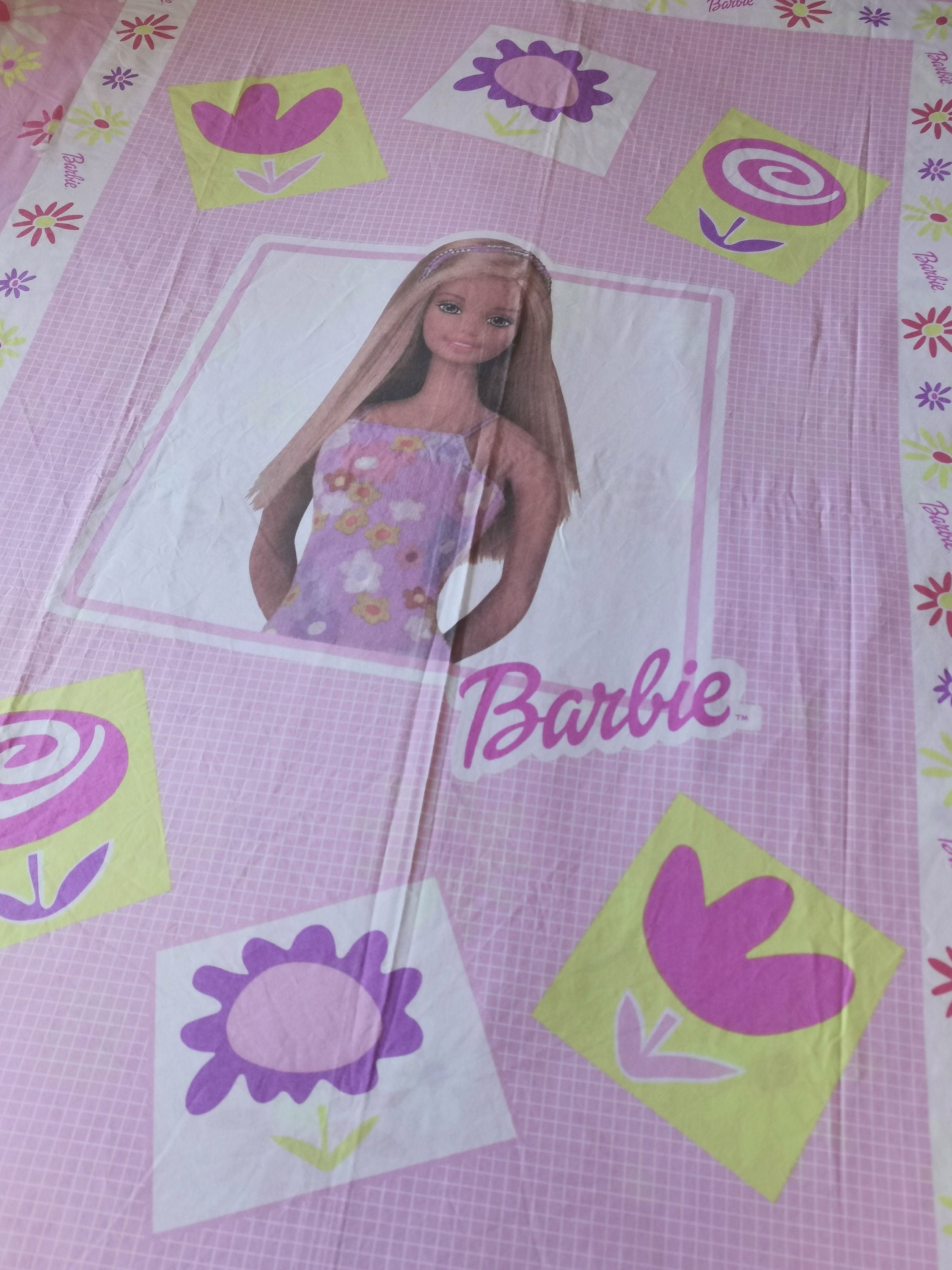 Parure de lit Barbie - Housse de couette enfant 100% coton 57 fils Barbie  pas cher