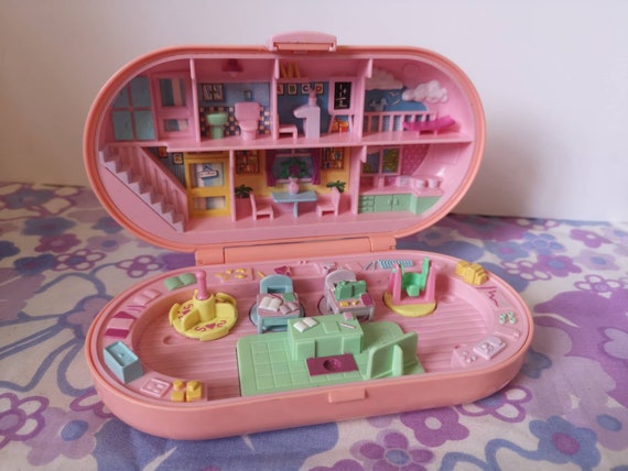 Vintage Polly Pocket Stampin' School Playset. School Stamp Compact. Pink  Variant, No Dolls. 2 Stamps Not Original. 1990s Girls Toys. Cute. 