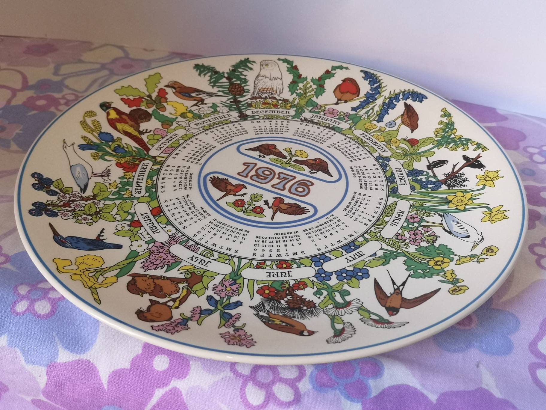 Wedgwood Calendar Plate 1976. Wedgwood of Etruria & Barlaston. Etsy