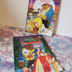Vintage Disneys Beauty and the Beast book pair. Vintage walt disney&#39;s 1998 American first edition book. 1990s/y2k Disney nostalgia gift set.