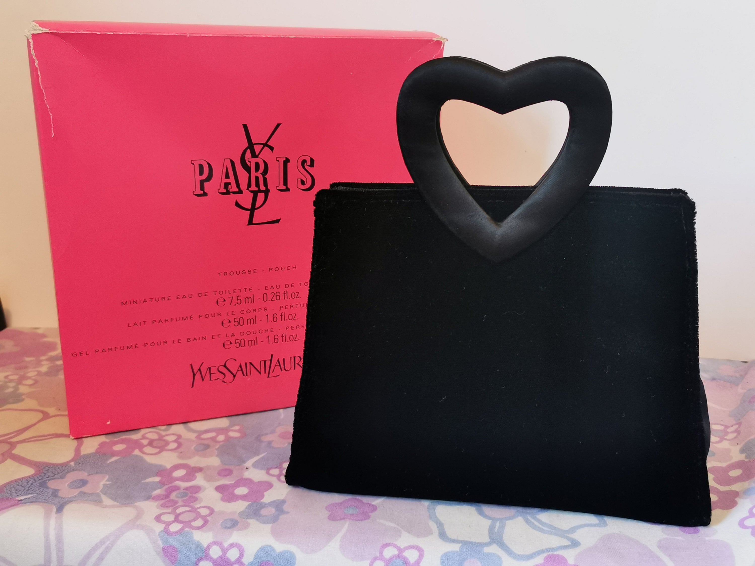 Vintage YSL Yves Saint Laurent Black Bag With Original Box