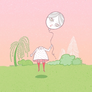 Balloon Girl Art Print