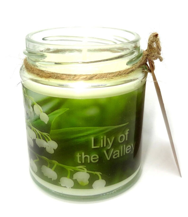 Lily of the Valley Design Scented Jar Candle Gift Wicca Soy Etsy