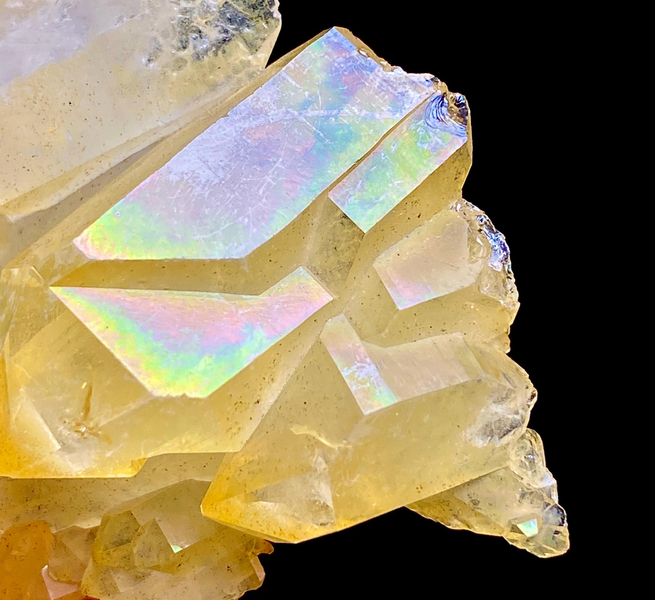 Iridescent Quartz With Iron Oxide Coating: Natural Gemstone (92 Ct