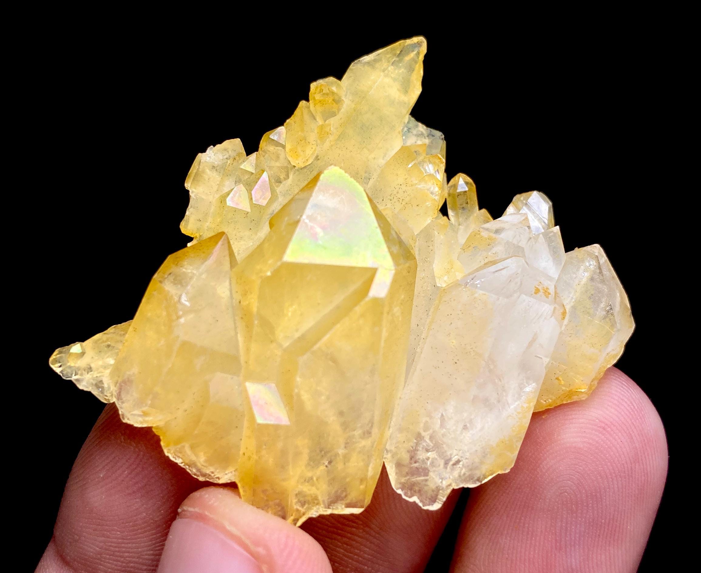 Iridescent Quartz With Iron Oxide Coating: Natural Gemstone (92 Ct