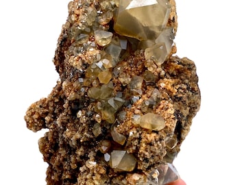 Golden Rutiled Quartz on Matrix 272g - Rare Ultra Clear Crystal Mineral Specimen for Collectors & Healing