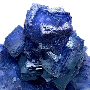 Blue Cubic Fluorite Specimen - 17.3 kg Huge Mineral with Calcite from Pakistan - Crystal Healing & Home Decor