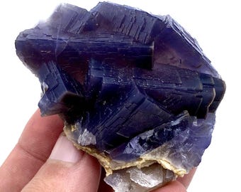 ブルーのゾーニングが綺麗で気持ちいいフローライト☆彡 7g 天然石 結晶 原石 鉱物 標本 コレクション｜中国 湖南省 香花嶺産 ブルーフローライト 原石 127.75ct ゾーニング フローライト 濃淡 蛍石