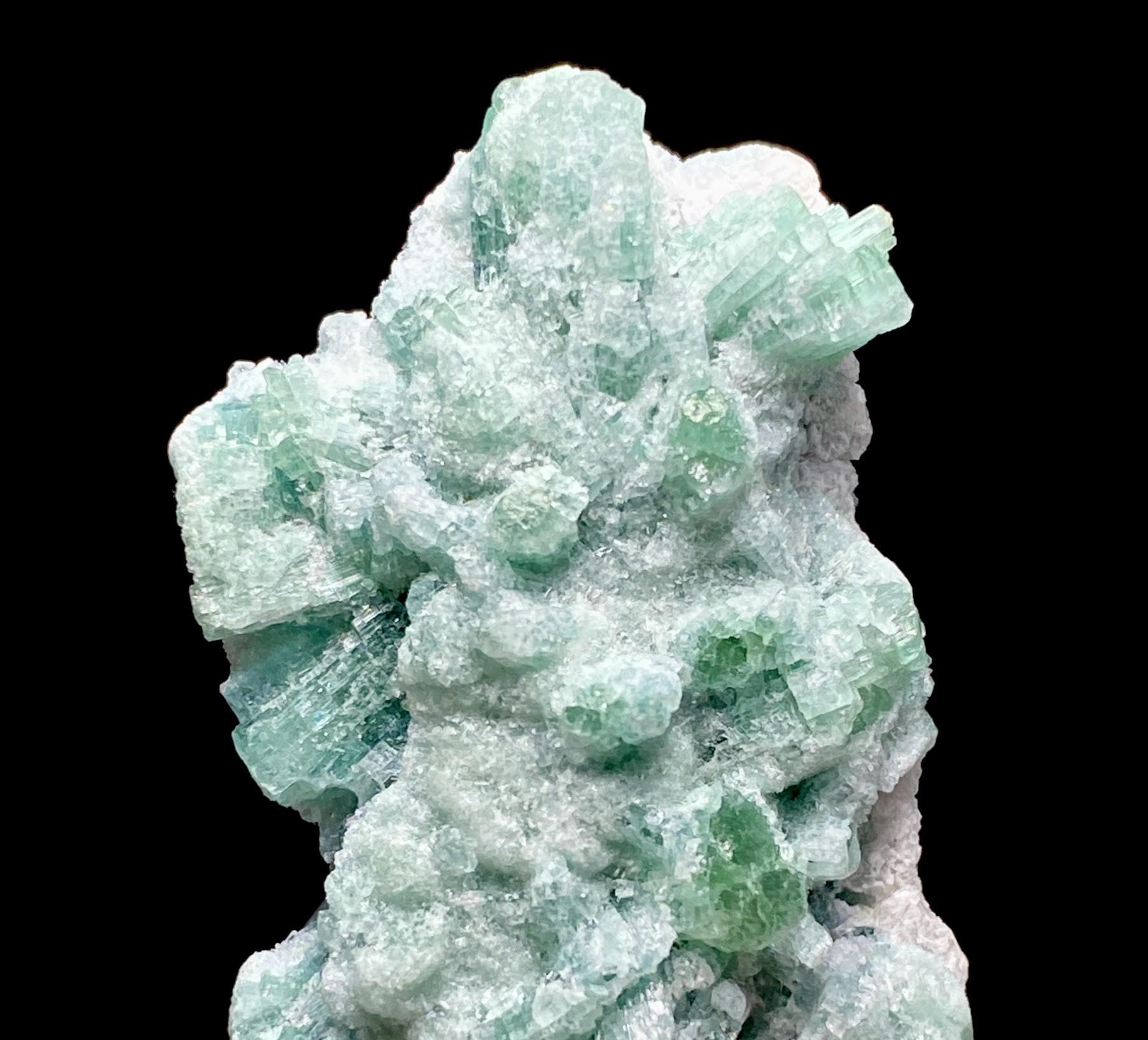 クォーツマトリックス入りグリーントルマリン原石 - アフガニスタン産