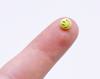 B131 Smile 5mm Little Smiley Face Emoji Shank Buttons Micro Mini Buttons Tiny Buttons Doll Buttons Doll Sewing Craft Supplies